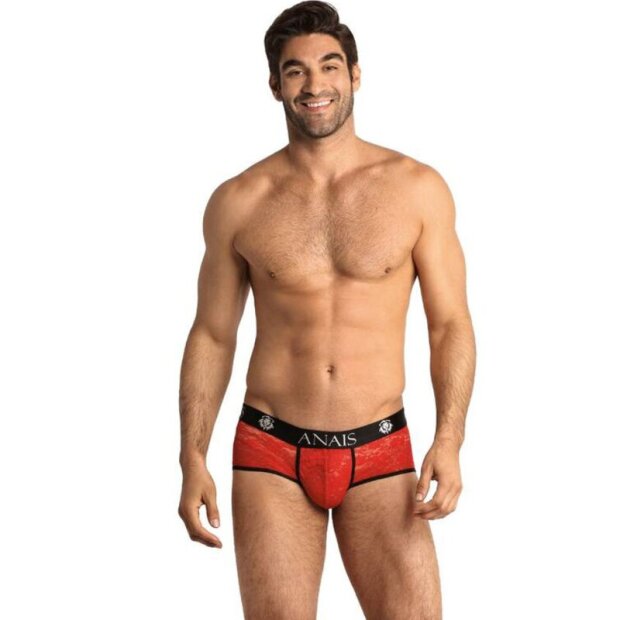 ANAIS Men Brave shorts with lace pattern red S