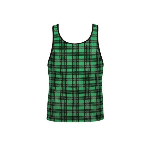 ANAIS Men Magic Top with check pattern green, black S