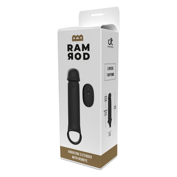 Dream Toys Vibration Ramrod étui pénien avec télécommande noir 24 cm