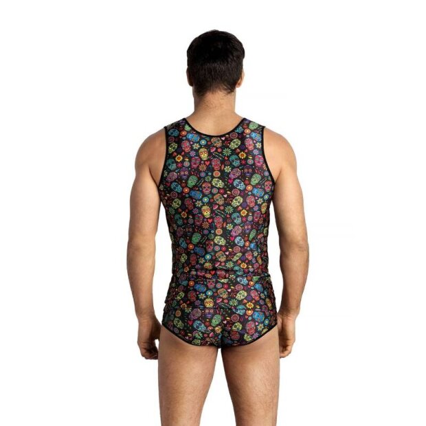 ANAIS Men Mexico Top mit bunten Totenköpfen S - XL
