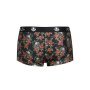 ANAIS Hommes Power Boxer avec roses rouges et têtes de mort noir S