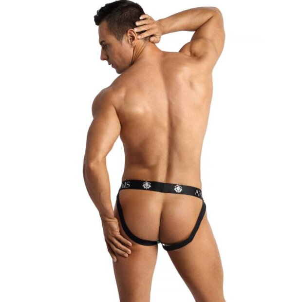 ANAIS Men Power Rio Jockstrap open with red roses and skulls black S