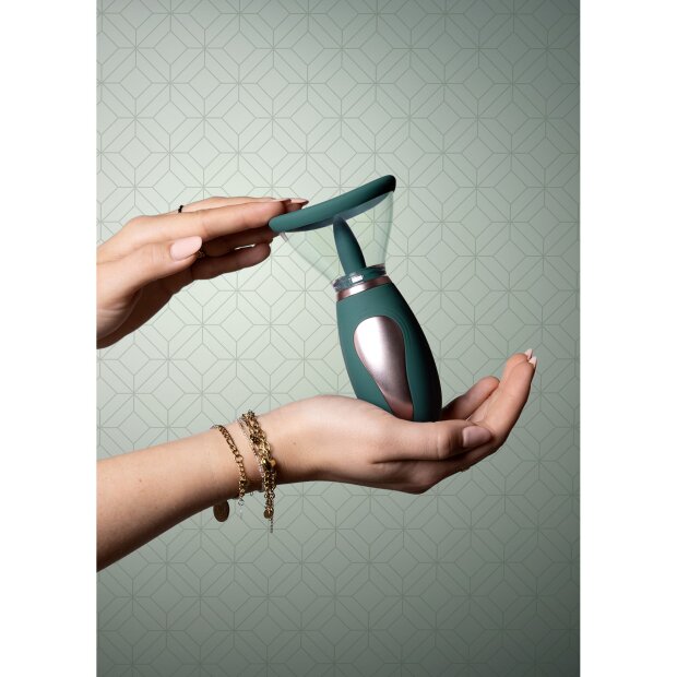 Shots Enhance - Pompe à seins et à vulve rechargeable - Vert forêt