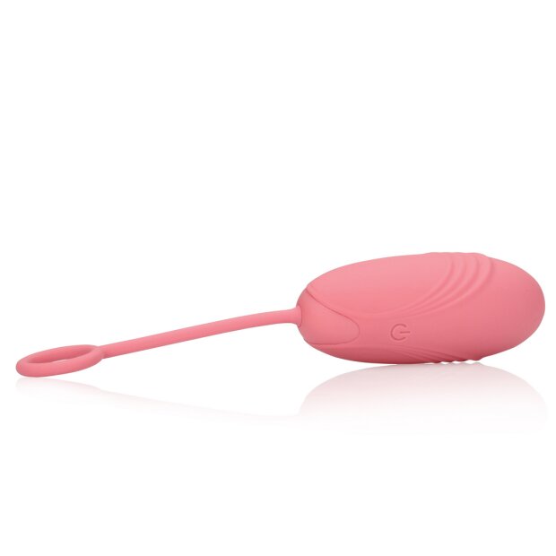 Loveline Ultra Soft Silicone Egg Vibrator with Remote Control - Pink Arabesque