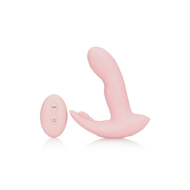 Loveline Wearable Fingering Motion Vibrator with Remote Control - Cherry Chiffon