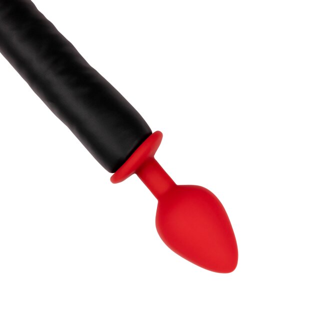 Shots - Ouch! Silicone Anal Plug Devils Tail - Black