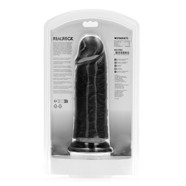 RealRock Extra Thick Straight without Balls 8 / 20,3 cm Black