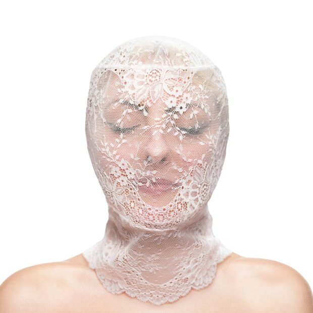 NS Novelties Fetish & Fashion - Lace Hood - White - Alternate Package