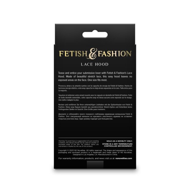 NS Novelties Fetish & Fashion - Lace Hood - White - Alternate Package