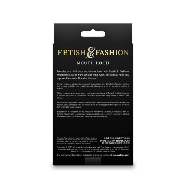 NS Novelties Fetish & Fashion - Mouth Hood - White - Alternate Package