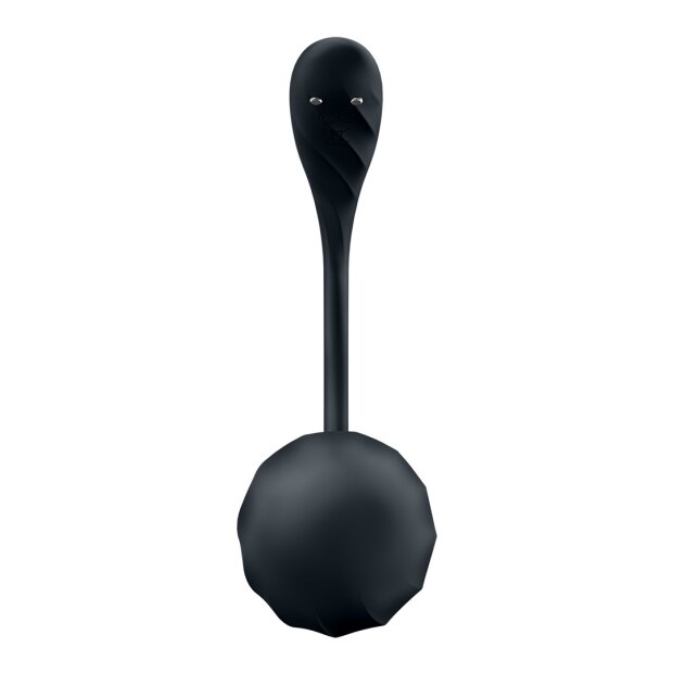 Satisfyer Ribbed Petal Connect AppPortable Vibrator for Couples - Black