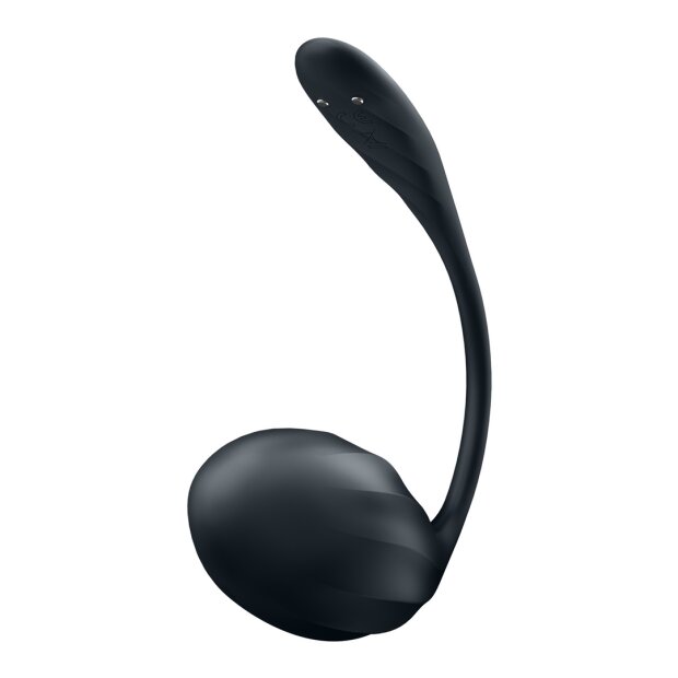 Satisfyer Ribbed Petal Connect AppPortable Vibrator for Couples - Black
