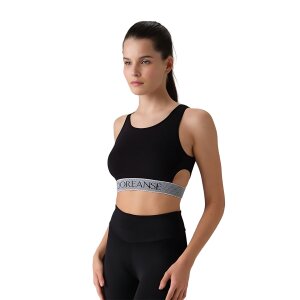 Doreanse Womens Window Detaillierter Sport-BH Black XXL