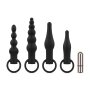 Easy Toys Anal Plug Set With Bullet Vibrator Black