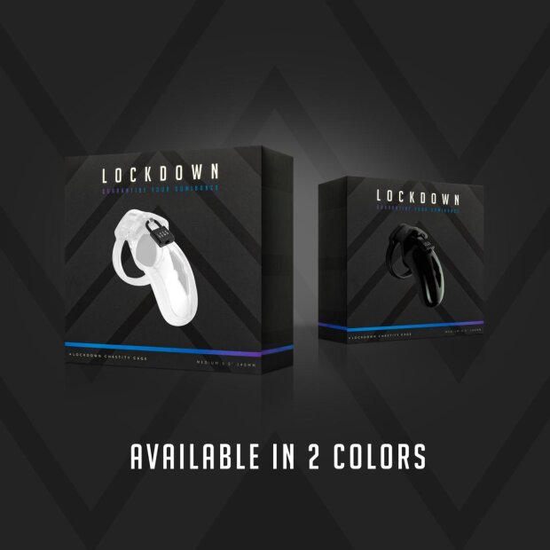 Lockdown Keuschheits-Käfig Klar - Medium