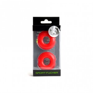 Sport Fucker Stacker Rings Pack de 2 rouges