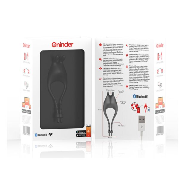 Oninder Pampa Rechargeable Adjustable Vibrator Ring With Clitoris Stimulator 10 Speed
