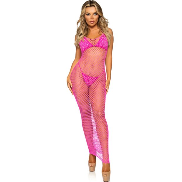 Leg Avenue Knöchellanges Netzkleid One Size Pink