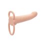CalExotics Performance Maxx Rechargeable Ribbed Dual Penetrator Light skin tone