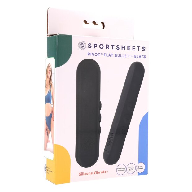 Sportsheets Pivot Flat Bullet, Black