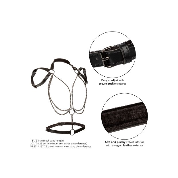 CalExotics Euphoria Collection Plus Size Multi Chaîne Halter Noir