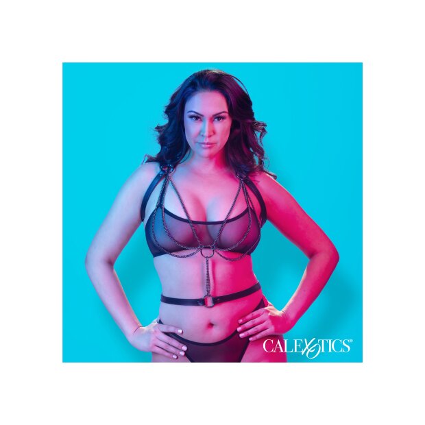 CalExotics Euphoria Collection Plus Size Multi Chaîne Halter Noir