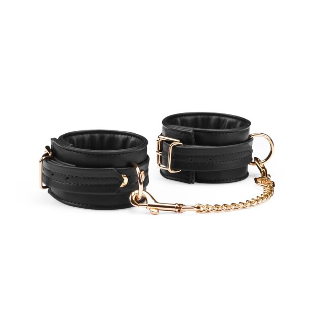 Liebe Seele wrist cuffs vegan leather  Black