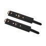 Liebe Seele wrist cuffs vegan leather  Black