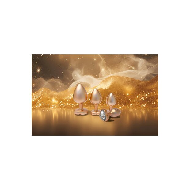 Gleaming Love Pearl Gold Plug Large 4,0 cm