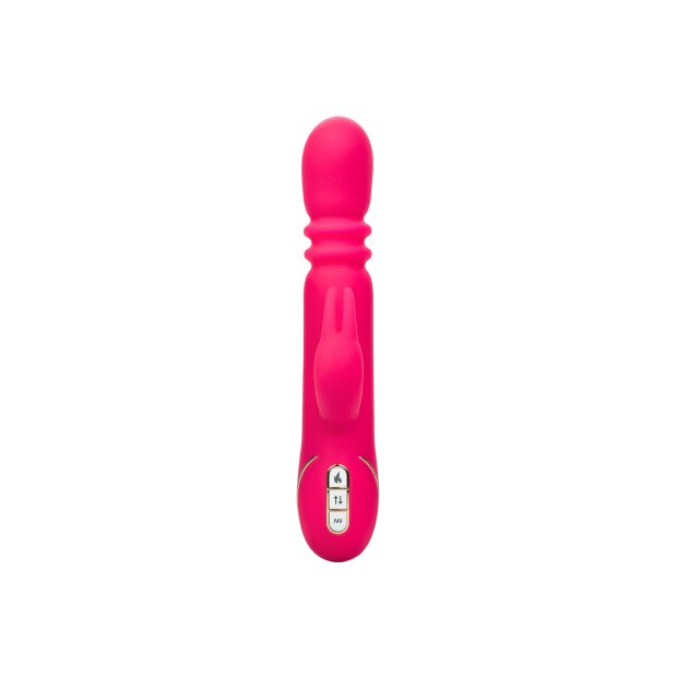 CalExotics Jack Rabbit Signature Heated Triple Fantasy Rabbit Pink
