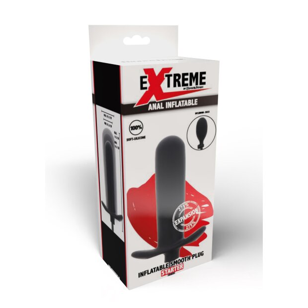 Hidden Desire Extreme Inflatable Smooth Plug - Starter Black