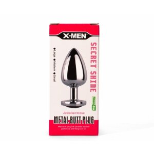 X-MEN Secret Shade Metal Butt Plug Red M 3,4 cm