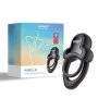 HoneyPlayBox - Anello-App-Controlled Vibrating Double Cock Ring with Clitoral Stimulator Black
