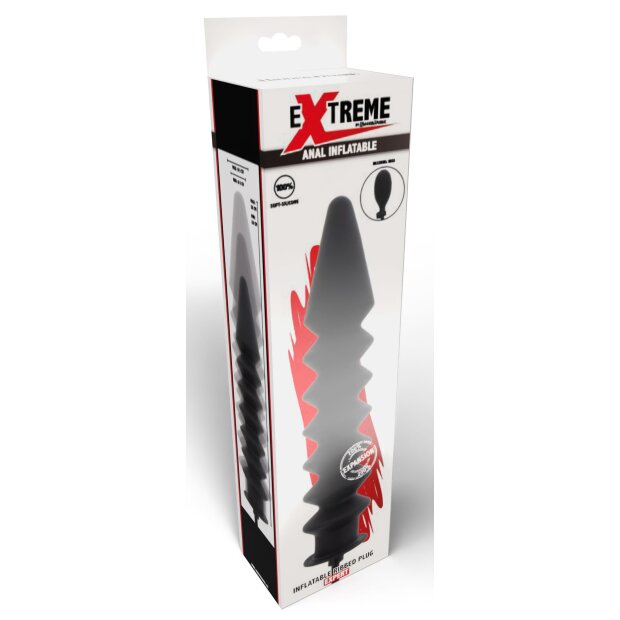 Hidden Desire Expert Ribbed Inflatable Dildo 28 x 6 cm Black
