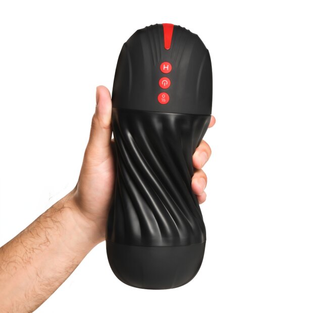 Curve Toys Sucking and Vibrating Masturbator - Black