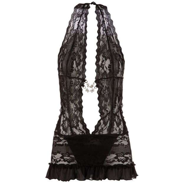 Cotelli Collection Little Lace Dress Black XL
