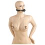 Virgite Nipple Clamps with Ball Gag Model 37 Black Silver 2 Pieces
