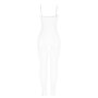 SUBBLIME Bodystocking White Fishnet Crotchless With Bows One Size