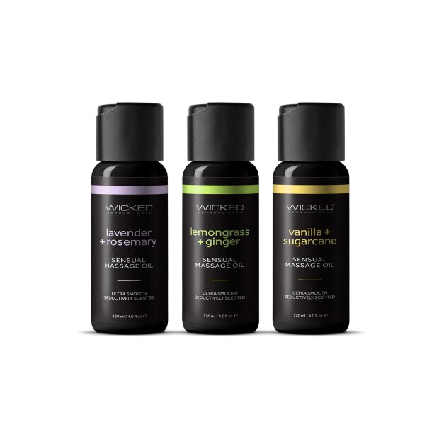 WICKED Sensual Massage Oil Lavender Rosemary 120ml