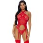 Outlet - Forplay Steal Your Heart Dessous Set mit kleinen Herzen rot L