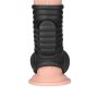 LoveToy Wave Knights Ring Vibrating Penis And Scrotum Sleeve (Ø 2.8 cm) Black
