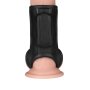 LoveToy Ridge Knights Ring Vibrating Penis And Scrotum Sleeve (Ø 2.8 cm) Black
