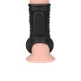 LoveToy Drip Knights Ring Vibrating Penis And Scrotum Sleeve (Ø 2.8 cm) Black