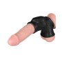 LoveToy Drip Knights Ring Vibrating Penis And Scrotum Sleeve (Ø 2.8 cm) Black