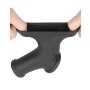 LoveToy Silk Knights Ring Vibrating Penis And Scrotum Sleeve (Ø 2.8 cm) - Black