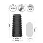 LoveToy Wave Knights Ring Vibrating Penis Sleeve  (Ø 3.7 cm) Black