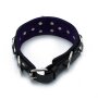 Kiotos Lederhalsband mit Multi D-Ringen Schwarz