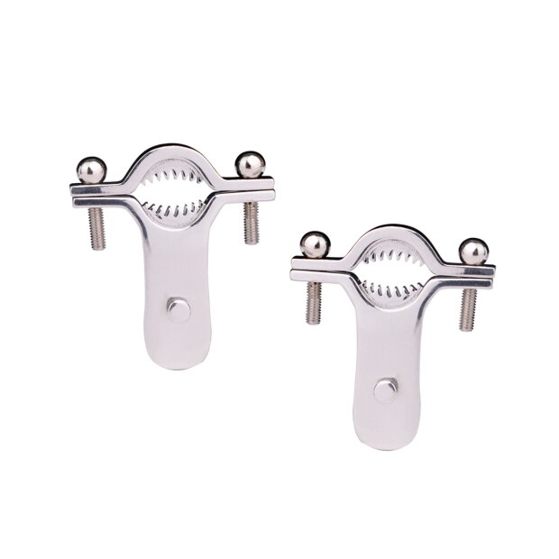 Kiotos Adjustable Nipple Clamps Bells & Leather Harness