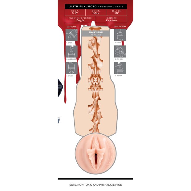 FLESHLIGHT Fantasy Girls Lilith Fukumoto Shokushu Hentai Vagina Masturbator