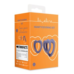 Loveline Heart Cockring Set Violet Storm